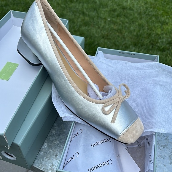 C.Paravano Women's Pump | Square Toe Low Block Heels Closed Toe Chunky Heels 🆕 - Picture 9 of 9